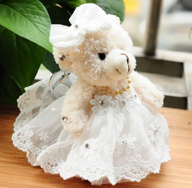 wedding decoration bride cosply diamond mini 15cm teddy bear