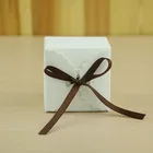 Paper Box Paper Box White Brown Kraft Paper Candy Box Paper Gift Box Wedding Favour With Ribbon