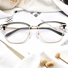 latest trendy fashion eyewear classic retro metal temple eye glasses