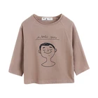 Children high quality comfortable cartoon cotton 100% Long sleeved t-shirt for little boys