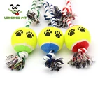 Pet Toys Ball with Most Popular Dog Toys Funny Interactive Tennis Dog Ball with Cotton Rope Pet Toys