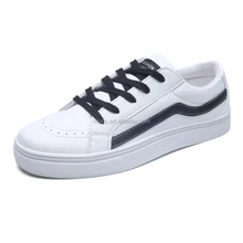 New Model Driving Sneakers Mens Black White Lace-up Flat Casual Shoes Made in China