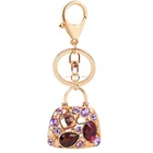 colourful Rhinestone handbag shape metal keychain for gifts