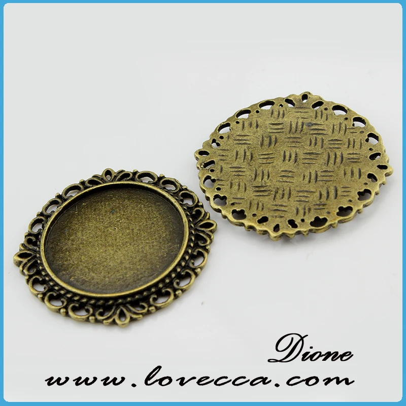 vintage style pendant tray findings ,Alloy Jewelry accessory,Wholesale alloy metal blank pendants