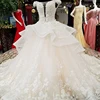 Jancember LS04112 Real off shoulder sheer top ball gown corset bow back ladylike wedding dress