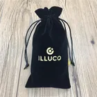 Custom velvet jewellery pouch/Velveteen drawstring jewelry bag
