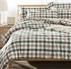 100%cotton Stone Washed Bed linen Preshrunk Bedding plaid sets bed sheet