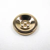 China supplier 4hole metal shirt button gold alloy metal sewing button