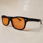 men women acetate frame orange red anti radiation 99% - 100% blue light blocking computer glasses