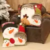100% Brand New High Quality Christmas Cute Doll Pillow With 3 Heads