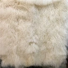 Long hair mongolian sheepskin fur pelt for home throw