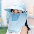 uv protection sun hat neck flap outdoor sun visor sun cap
