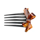 Elegant Bow Hair Combs Cellulose Acetate Hair Comb Clip Rhinestone Bridal Hair Comb