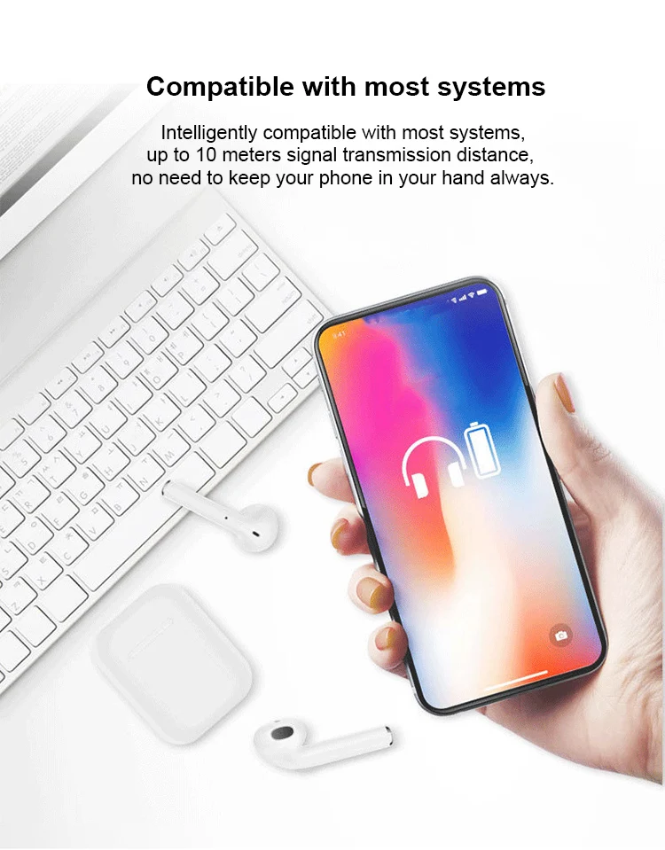 2019 New Hot selling 5.0 TWS stereo earbuds i11 tws, i11 with charging case wireless headphone sport earphone auto paring - ANKUX.COM