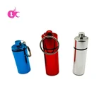 Portable Custom Logo Waterproof Metal Mini Pill Box Case Pill Holder Keychain