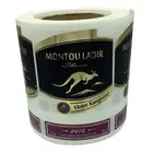 Hot stamping metal gold foil embossed wine label, logo sticker printing with hot stamping