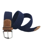 35mm Stretch Belt Braided Elastic Woven Belt Mens Belts for Jeans
