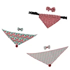CHRISTMAS TIME!!! Custom triangular polyester dog christmas bandana with tie