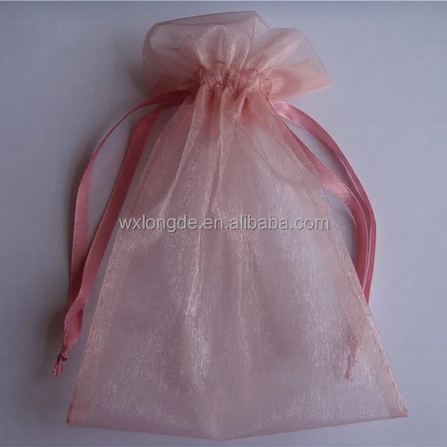 fashion organza drawstring bag for gifts