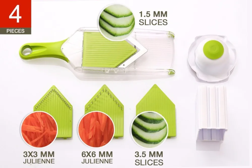 4 Blades Mandoline Slicer, Vegetable Chopper, Tomato Slicer