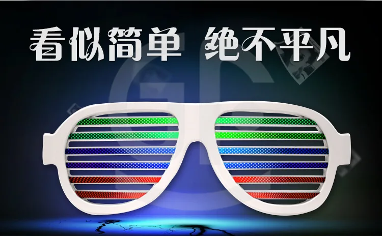 LED flashing glasses Christmas holiday gifts voice control glasses party props