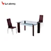 Free Sample Modern Italian Double Layer Chairs 8 Seaters Extendable 10mm Thickness Tempered Glass Dining Table
