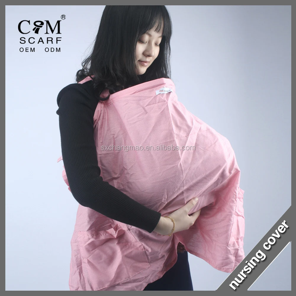 100% cotton red dots print breast feeding nursing cover