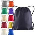 wholesale Promotional custom organic waterproof small polyester Nylon drawstring bags with rope handle for gift and shopping