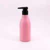 Boston round 300ml/10.1oz HDPE Squeeze bottle with 28mm lotion pump Personal care Bullet shape shampoo packaging