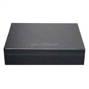 2015 luxury gift packaging carbon fiber wooden jewelry box
