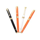 Custom printed logo luxury roller ball metal pen with cap