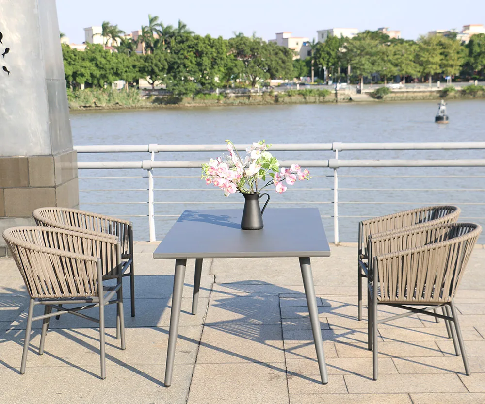 Modern Outdoor Rope Chairs Cafe Restaurant Furniture