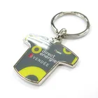Metal craft T shirt custom logo your design epoxy keychain