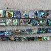 Wholesale Natural Flat Square Bead Abalone Shell Beads Strand For Jewelry Making