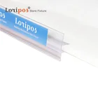 100/120cm plastic label holders for shelves Mounting Sign Clip shelving price tag data card holder strip