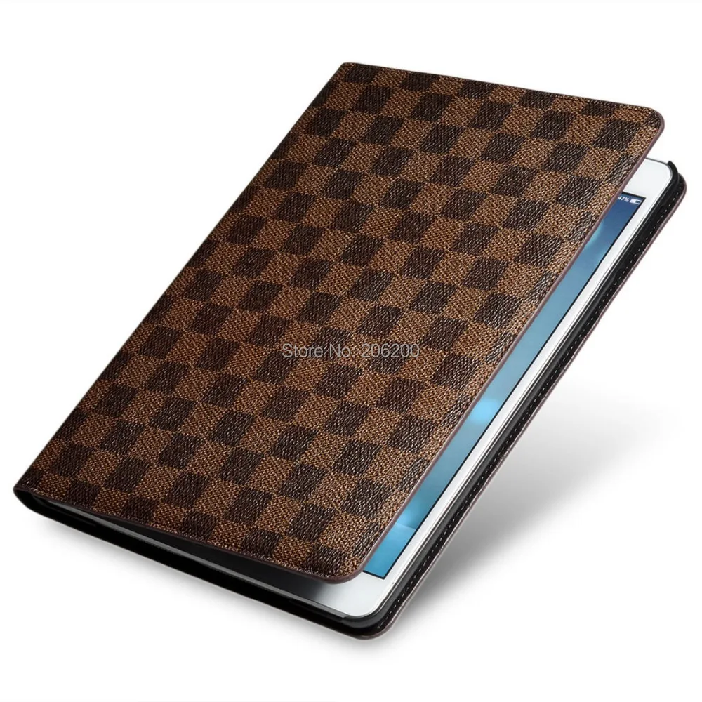 Wholesale Fashion Classic Plaid Leather Case For iPad Mini Luxury Stand Shell Smart Cover for iPad Mini2 Free Shipping