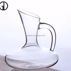Top quality borosilicate colored single glass wine decanter with handle