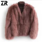 luxury fashionable women gorgeous overcoat winter clothes silver fur vest real fox fur coat