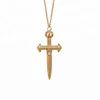 Fashion cubic zirconia brass sword pendant necklace latest products in market