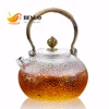 Handmade 24oz 700ml Honorable Japanese Retro Copper Handle Glass Teapot