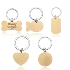 Hot selling engraving pet name phone number key chain custom metal tags for keychain