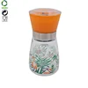 Hot Selling Homemade Glass Pepper Mill Salt Pepper Grinder Mill for Kitchen Use Decal glass grinder