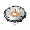 Grinder disc circular saw blade and chain 22 tooth fine cutting set for surface cutting and engraving of 100/115 angle grinder,