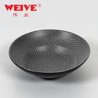 8/9.5 inch porcelain dinnerware set soup rice black ceramic bowl with white spots