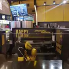 New Ali New Robot Coffee "Happy Lemon" 2019 New Arm Robot Industrial Project Is Co-launch By GBS Jointly Ali And KUKA