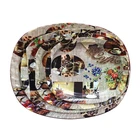 high quality plastic fruit tray gold dinnerware set plastic plates
