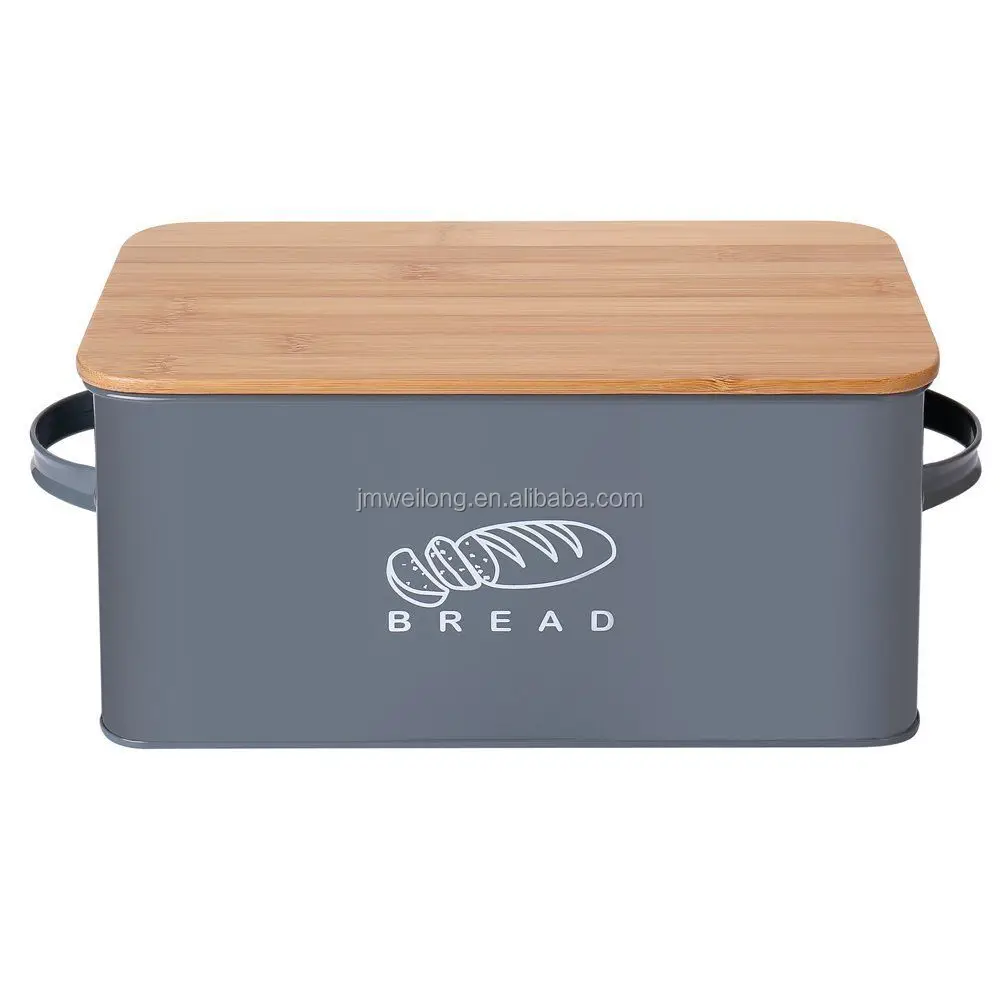 metal bread box storage bin