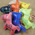 Custom manufacturer pony leather keychain holder for women