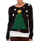 Women Knitted Tree Pattern Custom Christmas Sweater
