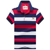 Striped Color Combination Printing Design Short Sleeve Golf Collar Polo T Shirt
